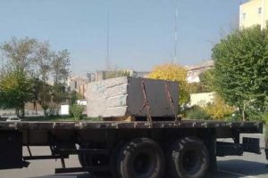 توقیف تریلی حامل سنگ تریاک در تهران