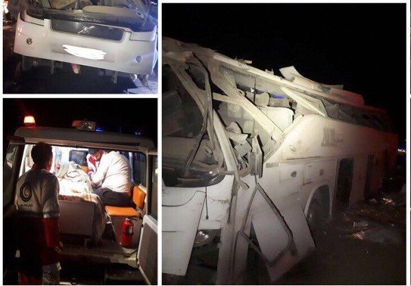 واژگونی اتوبوس مسافربری محور زاهدان – یزد، ۲۴ کشته و زخمی برجای گذاشت + اسامی مجروحان