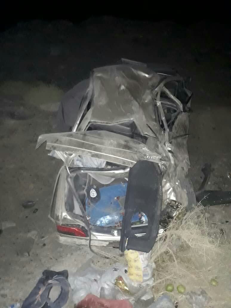 واژگونی خودروی سواری پژو در محور زاهدان _ زابل